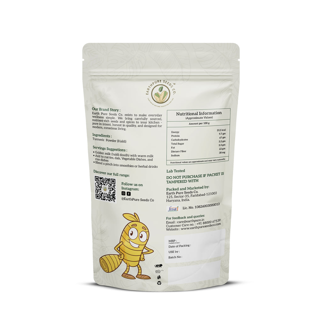 EarthPure Lakadong Turmeric Powder - rich in colour, strong in aroma, free from artificial enhancement