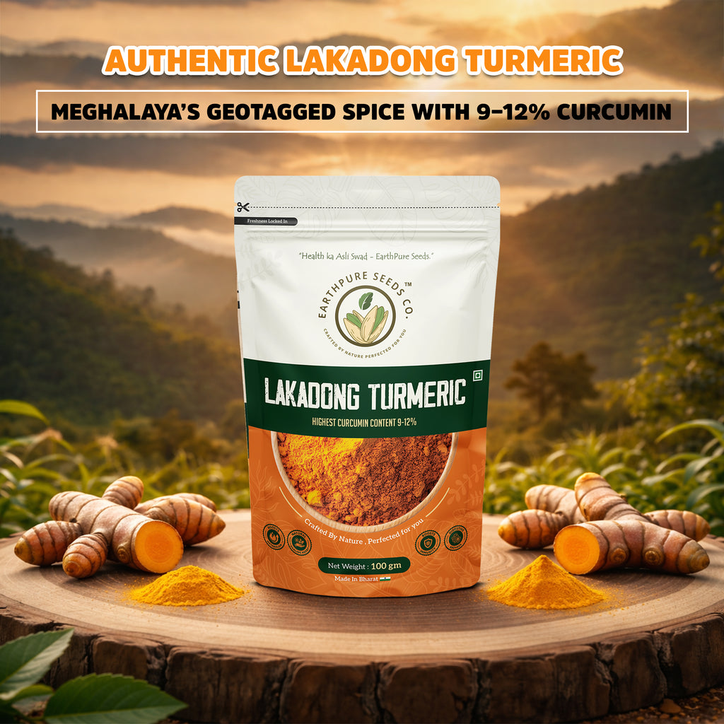 EarthPure Lakadong Turmeric Powder - rich in colour, strong in aroma, free from artificial enhancement