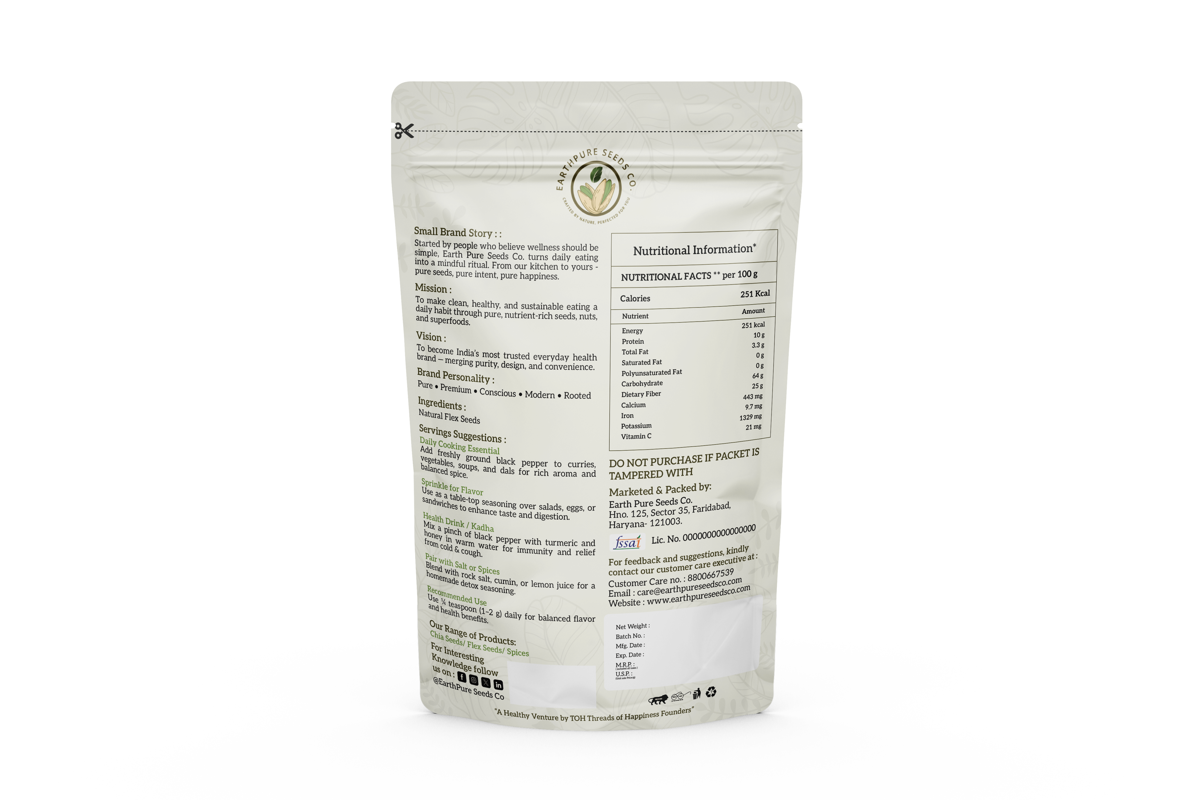 EarthPure Black Pepper – Strong Heat, Sharp Aroma, Pure Unblended Quality