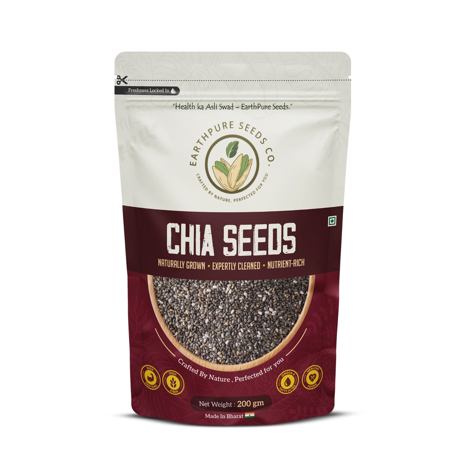 EarthPure Chia Seeds – Clean, Nutrient-Rich Superfood for Everyday Nutrition