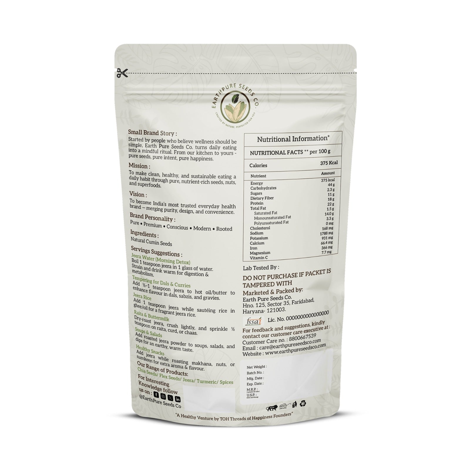 EarthPure Cumin Seeds – Bold Aroma. Pure Taste. Zero Compromise.