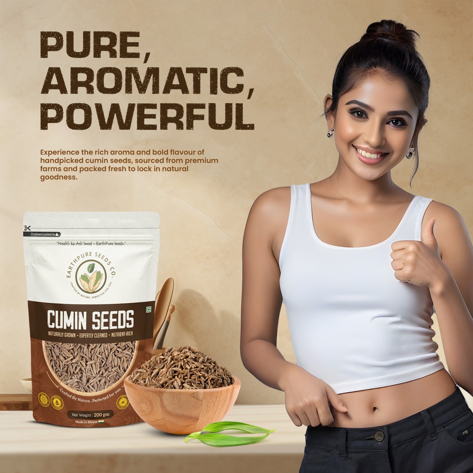 EarthPure Cumin Seeds – Bold Aroma. Pure Taste. Zero Compromise.