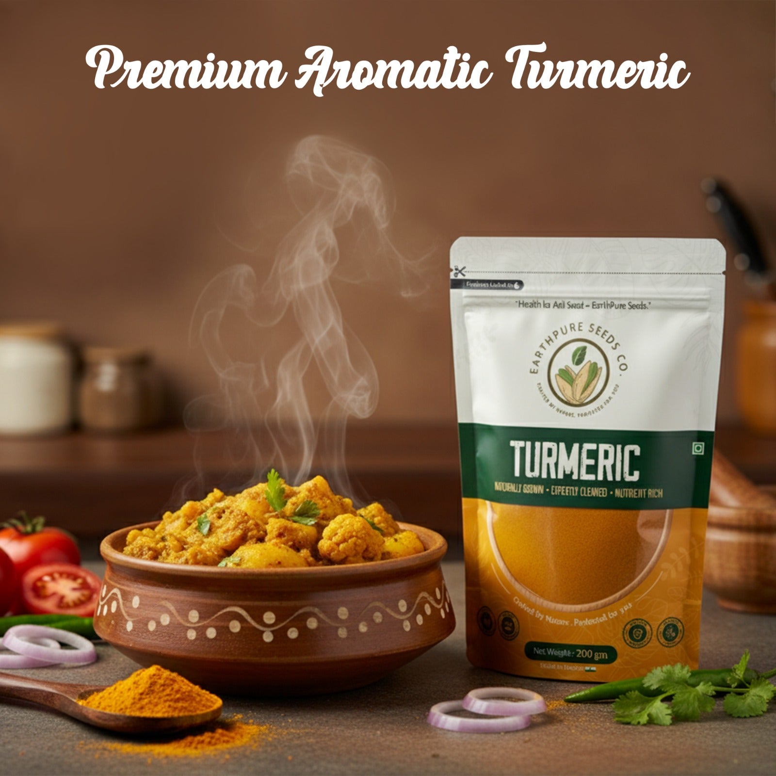 EarthPure Turmeric – Pure Colour, Strong Aroma, High Curcumin Goodness