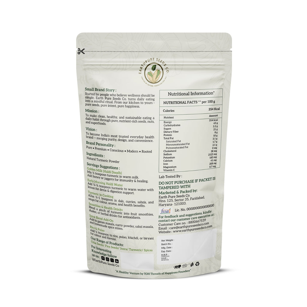 EarthPure Turmeric – Pure Colour, Strong Aroma, High Curcumin Goodness