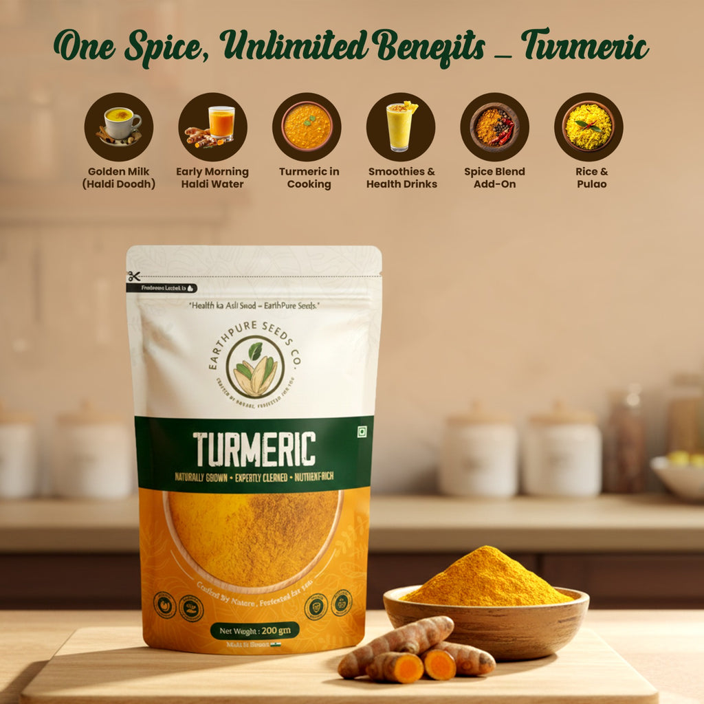 EarthPure Turmeric – Pure Colour, Strong Aroma, High Curcumin Goodness