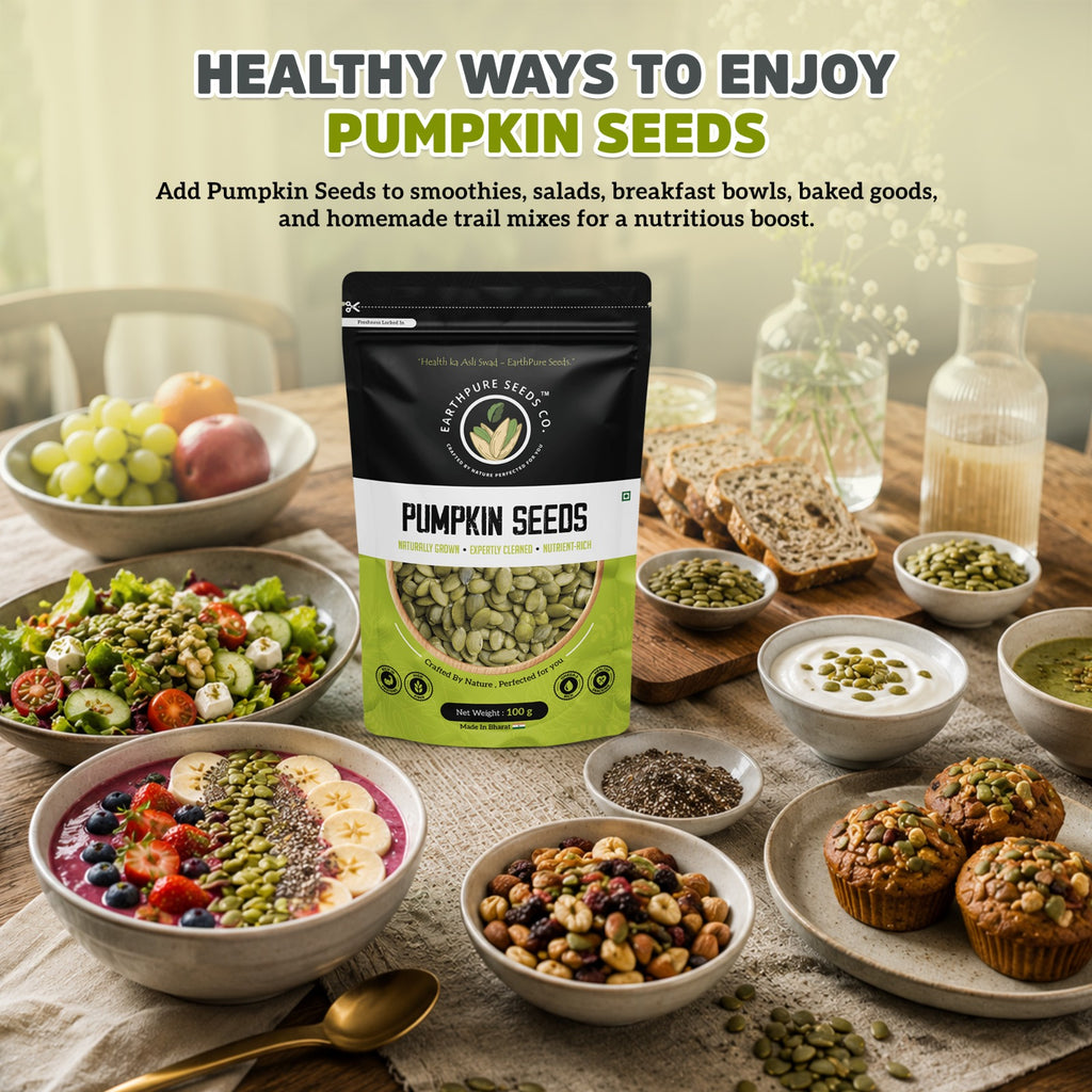 EarthPure Pumpkin Seed-Rich in Protein & Fiber,Packed with Magnesium & Zinc